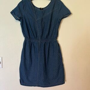 Couple TX Medium chambray Blue Polka Dot Dress